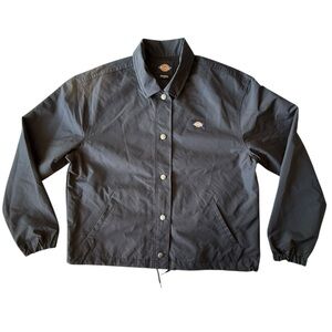 Dickies Cropped Snap Front Jacket, Women’s Large Boxy